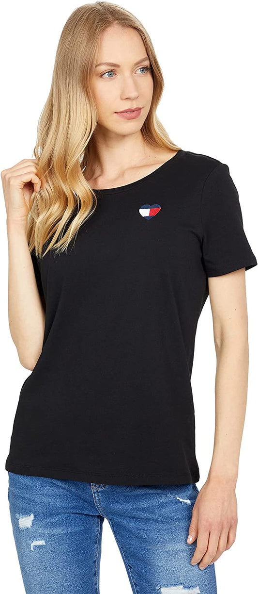 Camiseta Tommy Hilfiger  con Logo de Cuello Redondo para Mujer