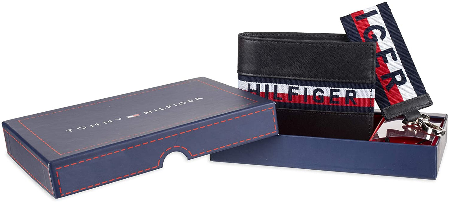 Tommy Hilfiger Billetera de cartera para hombre