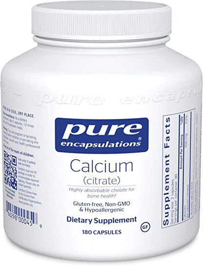 Pure Encapsulations - Calcio (citrato) 180 unidades