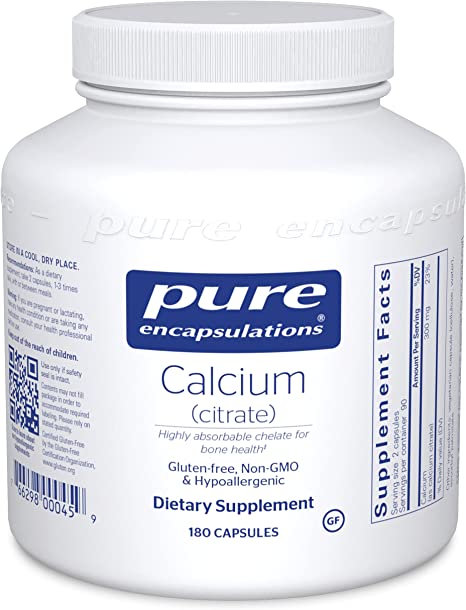Pure Encapsulations - Calcio (citrato) 180 unidades