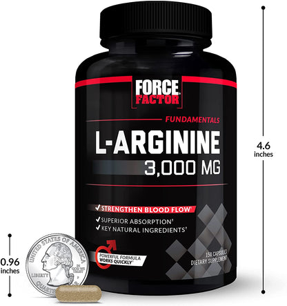 L- Arginine - Force Factor - 3000 mg - 150 Capsulas