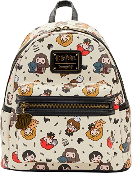 Loungefly Harry Potter Chibi Art - Bolso de hombro con doble correa para mujer, Multi, Bolsillo