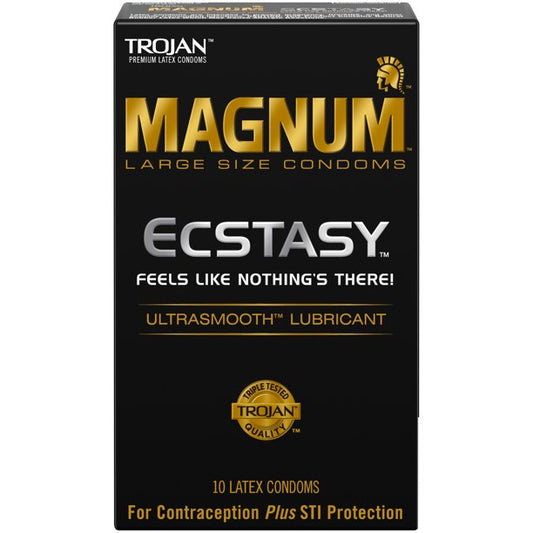 Trojan Magnum Ecstasy Large Size Condoms - 10 Unidades de