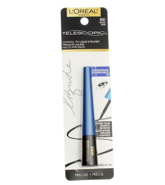 Telescopic loreal waterproof , 800black noir . 0.06oz