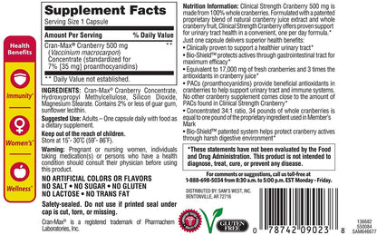 Cranberry Members Mark 500 mg - 150 Capsulas