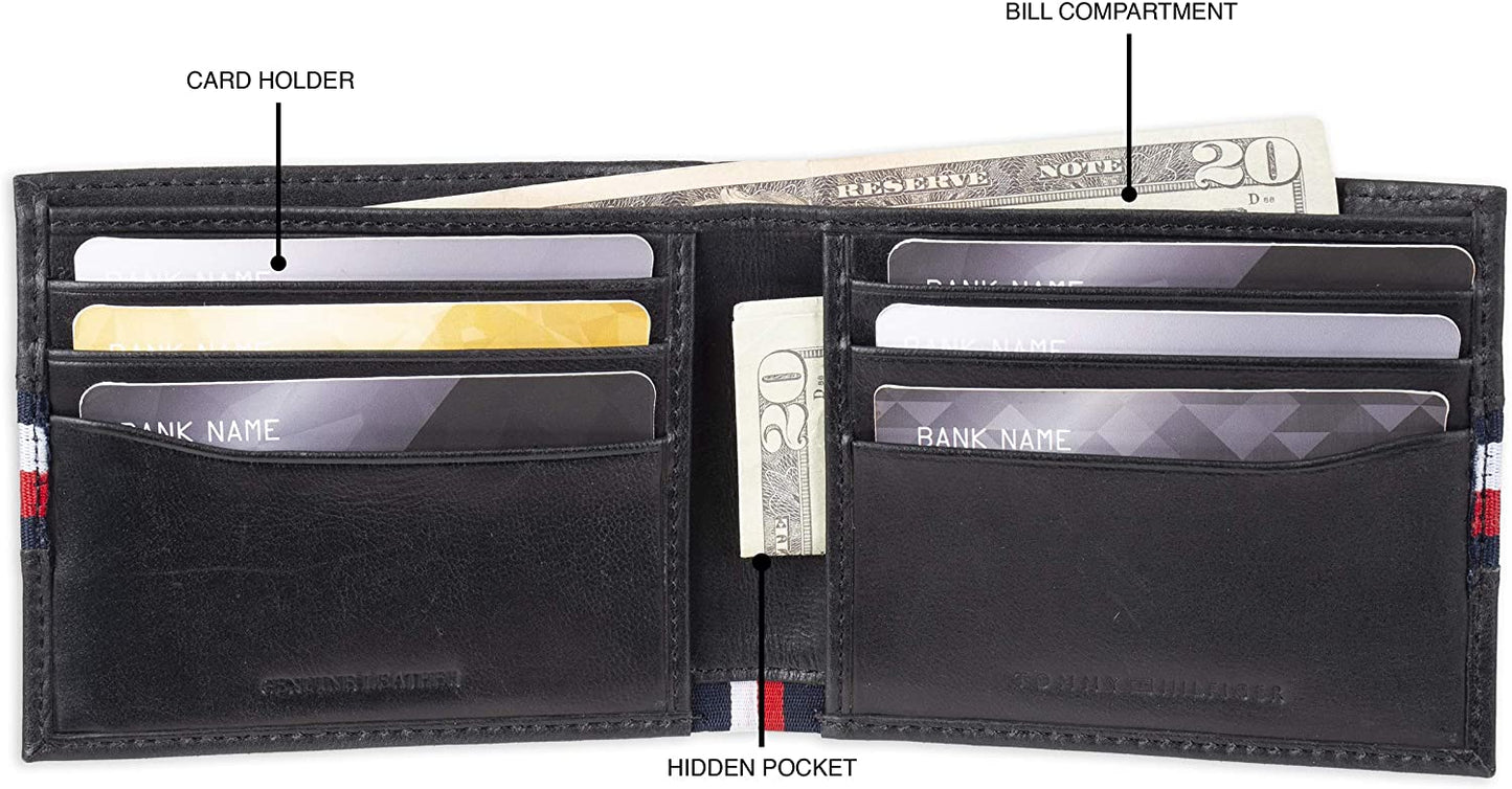 Tommy Hilfiger Billetera de cartera para hombre