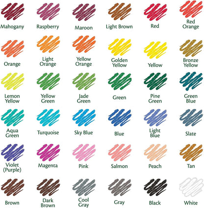 Crayola Juego de lápices de colores, colores surtidos, 36 unidades, largo