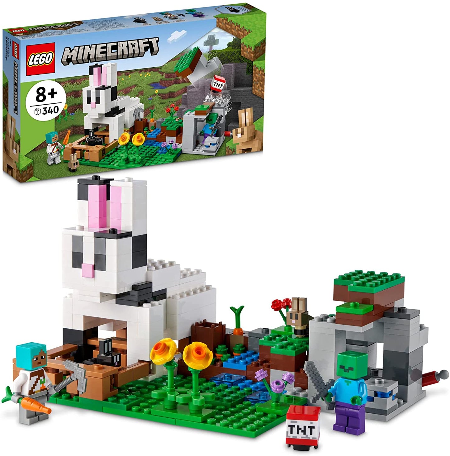 LEGO Minecraft The Rabbit Ranch 21181 - Kit de construcción de juguete