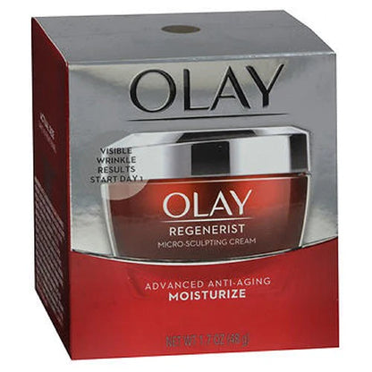Olay Regenerist  Micro-Sculpting Cream Crema Hidratante Facial regeneradora, 1.7 oz. Sin Fragancia (48gr)