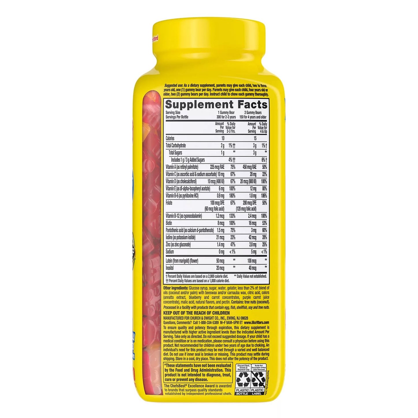 Lil Critters -Suplemento vitaminico para niños  300 Gomitas