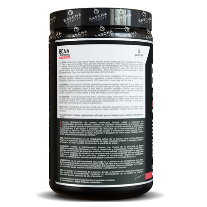 BCAA NATURAL  + GLUTAMINE 362 GR. SASCHA FITNESS
