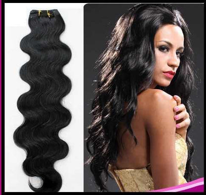 EXTENSIONES DE CABELLO ONDEADO NATURAL CON CLIPS 65cm
