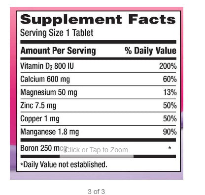 Calcio Caltrate Bone Health Advanced 600+D3 Plus Minerals, 320 Tablets