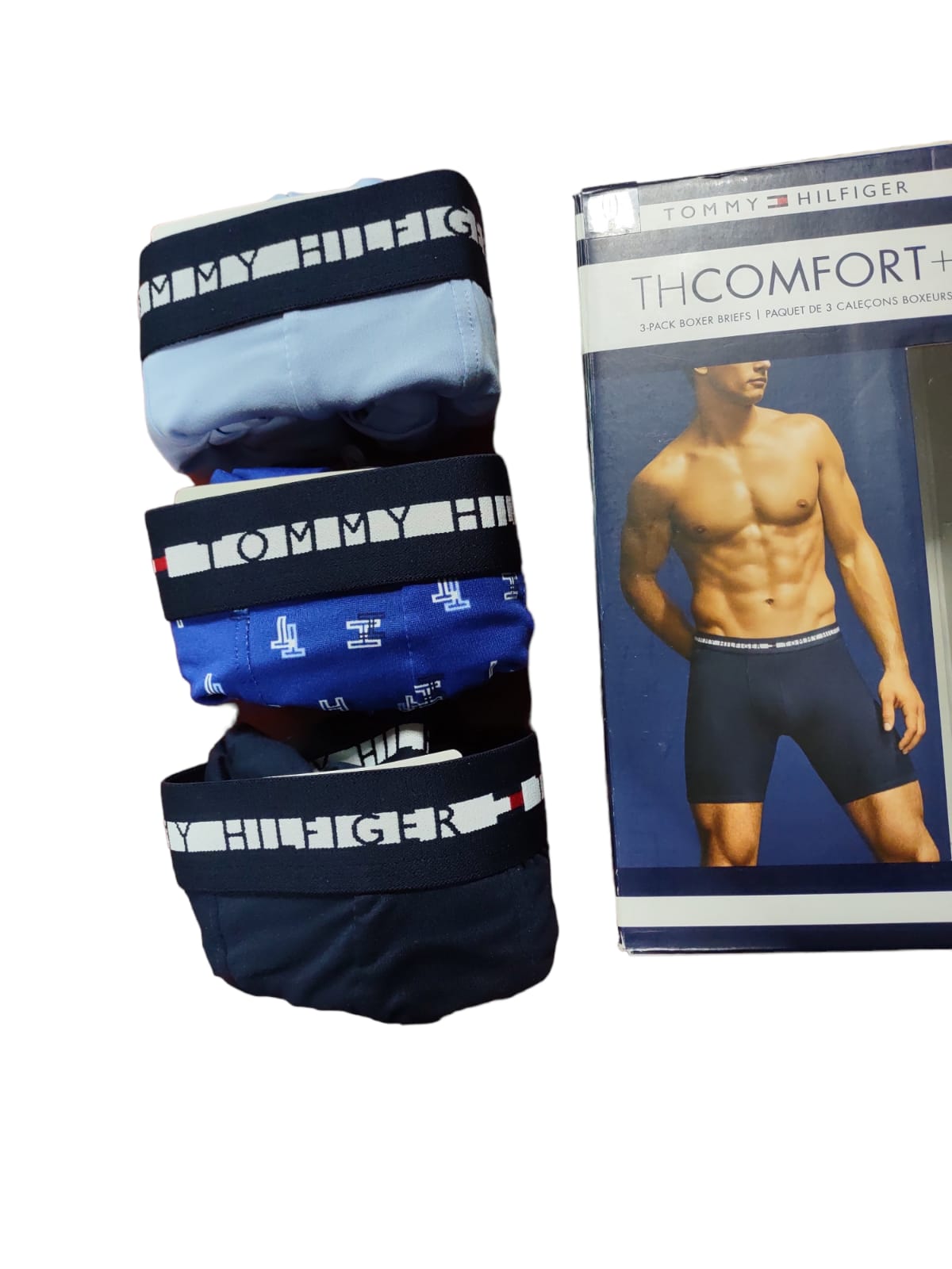 Boxer para hombre tommy hilfiger paquete de 3 talla L