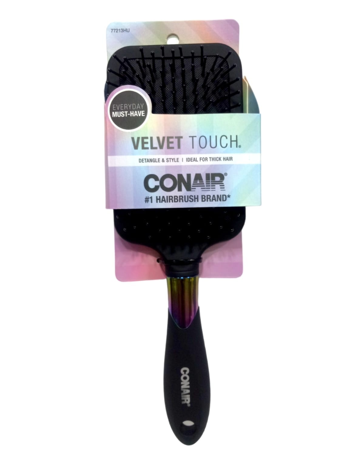 Cepillo para el cabello color negro modelo rectangular - Velvet Touch