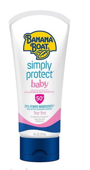 Banana Boat Baby mineral - protección solar 50+ de 177ml 6FL OZ.