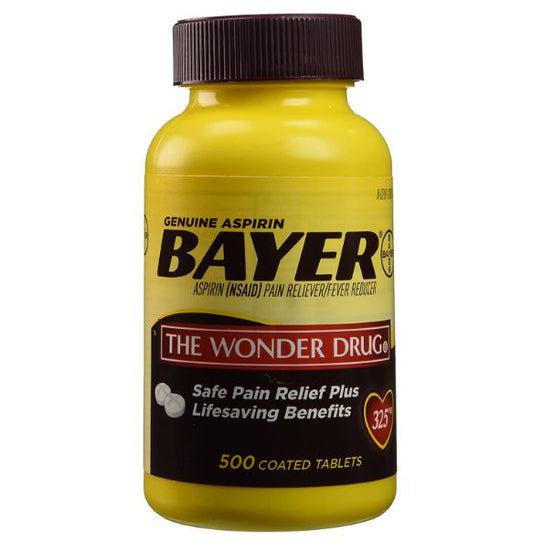 Bayer Alivio del dolor de aspirina 325 mg - 500 Tabletas
