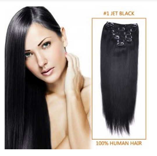 EXTENSIONES DE CABELLO LACIO NATURAL CON CLIPS 50cm de Largo