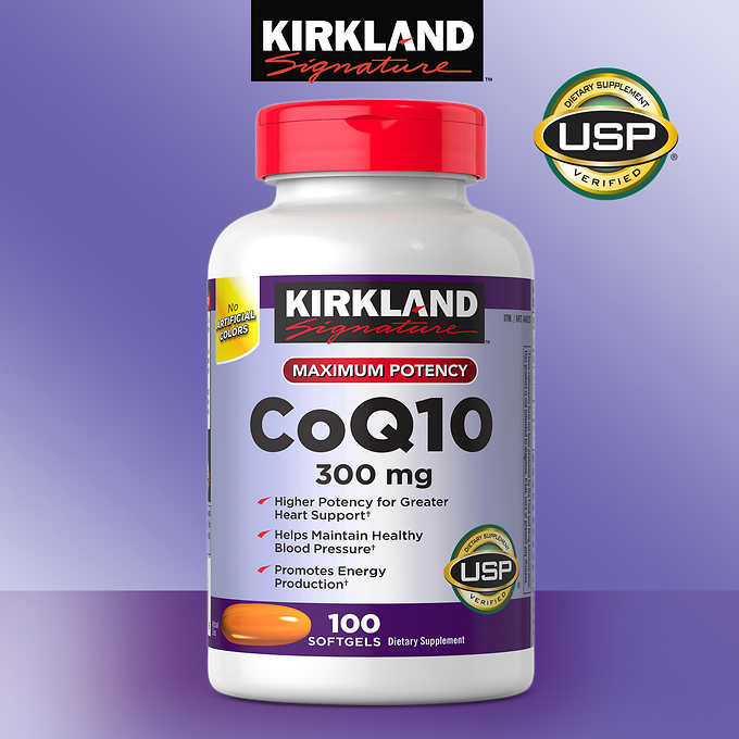 CoQ10 de 300 mg  Kirkland 100 Capsulas Suaves