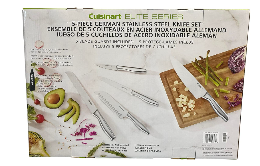 Cuisinart Juego de cuchillos de acero inoxidable de 5 piezas