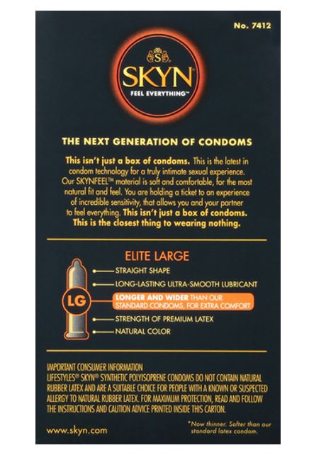 SKYN Elite Large  12 unidades