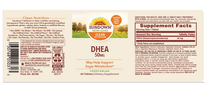 Sundown Naturals DHEA Tablets 50mg, 60CT