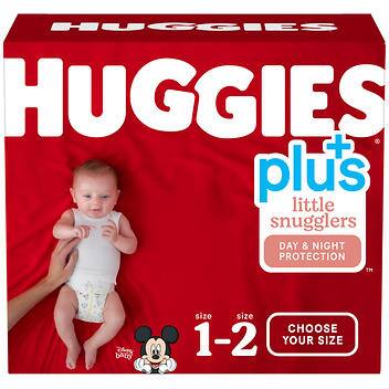 Pañales para bebés Little Snugglers Plus de Huggies Tallas  1 - 2 - 64 Pañales