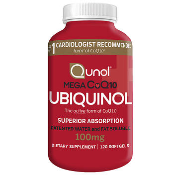Qunol Mega CoQ10 Ubiquinol 100 mg., 120 Capsulas de Gel