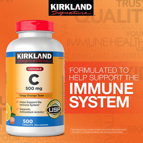 VITAMINA C  500 mg. TABLETAS MASTICABLES- KIRKLAND SIGNATURE 500 TABLETAS