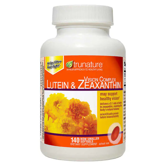 Luteína y Zeaxantina Trunature Vision Complex  140 cápsulas de gel.