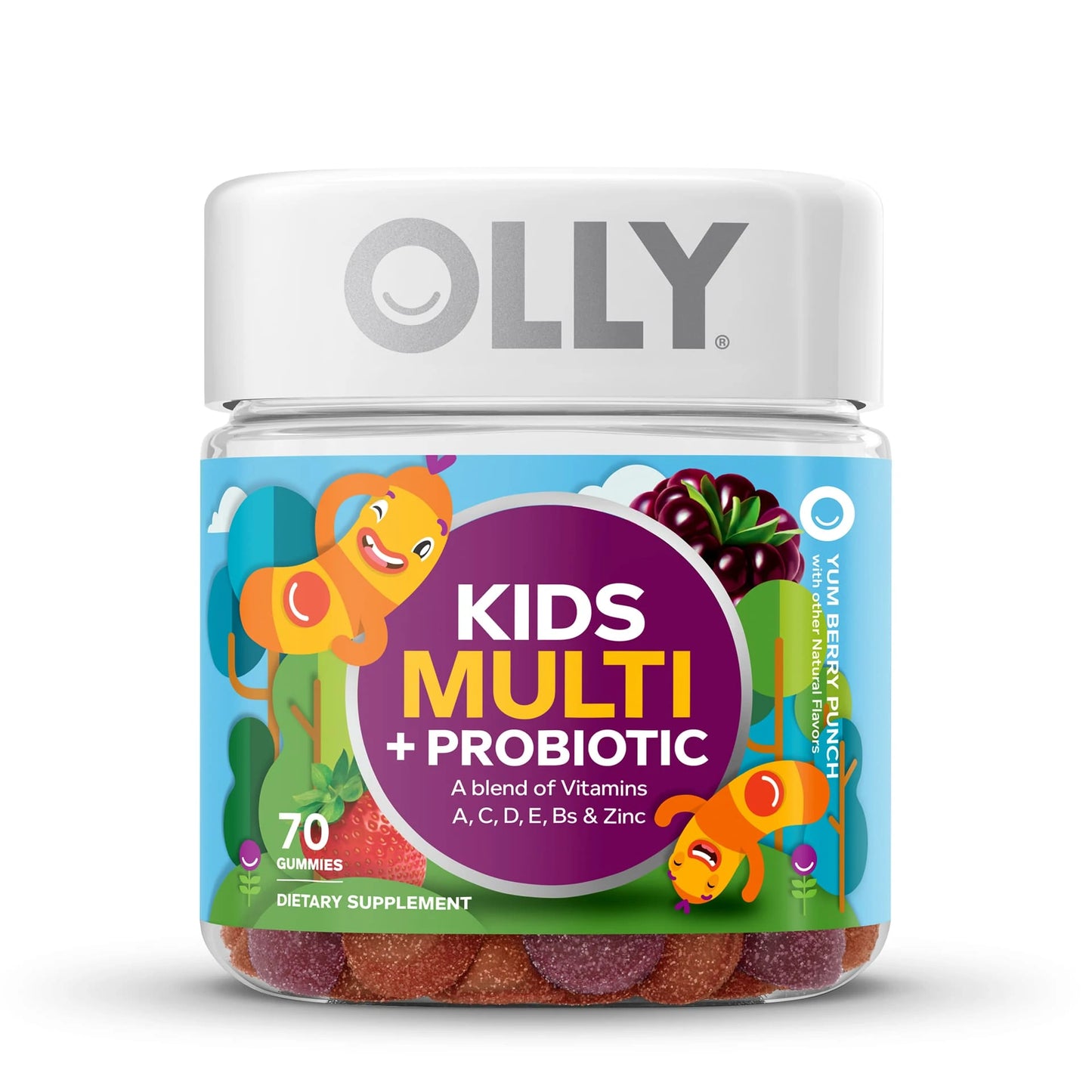 OLLY Kids Multi + Probiotic Gummies Berry Punch - Gomitas