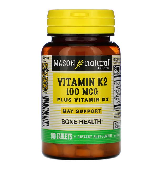 Mason Natural K2 100 mcg -100 tabletas