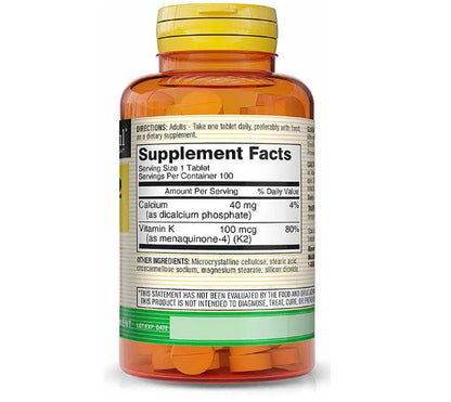 Mason Natural K2 100 mcg -100 tabletas
