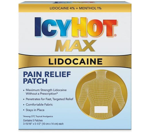 Icy Hot Max Strength Lidocaine Plus 5 patches