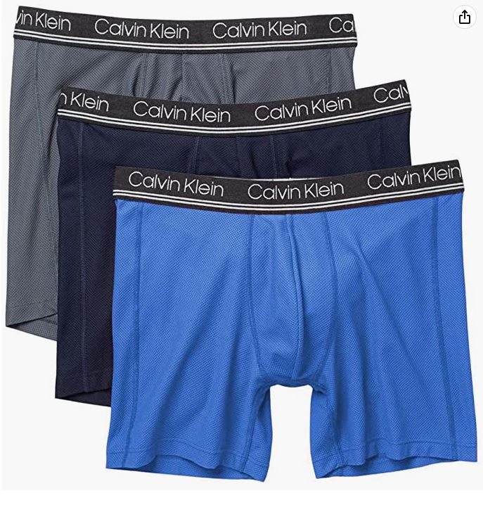 Calvin Klein Paquete de 3 calzoncillos tipo bóxer de malla de microfibra para hombre