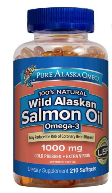 Pure Alaskan Omega Wild Salmon Oil 1000 mg., 210 cápsulas blandas