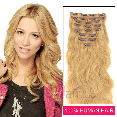 EXTENSIONES DE CABELLO ONDEADO NATURAL CON CLIPS 65cm