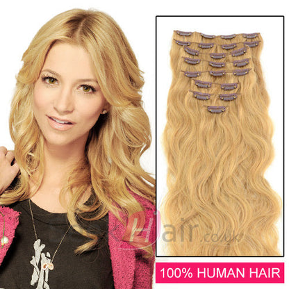 EXTENSIONES DE CABELLO ONDEADO NATURAL CON CLIPS 65cm