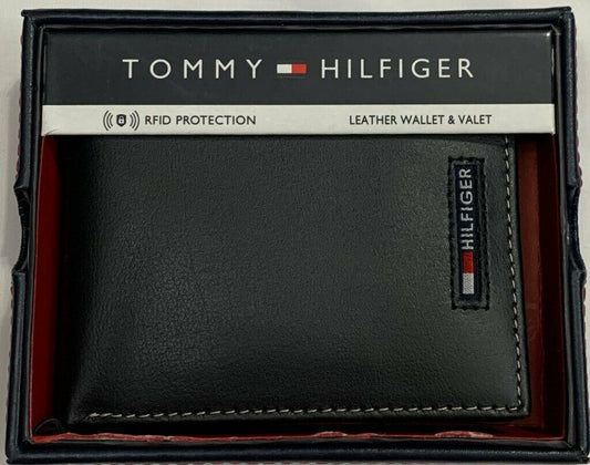 Billetera De Cuero Para Hombre Tommy Hilfiger Negro Pascasse