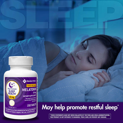 Melatonin - Member's Mark - 10mg - 250 Tabletas