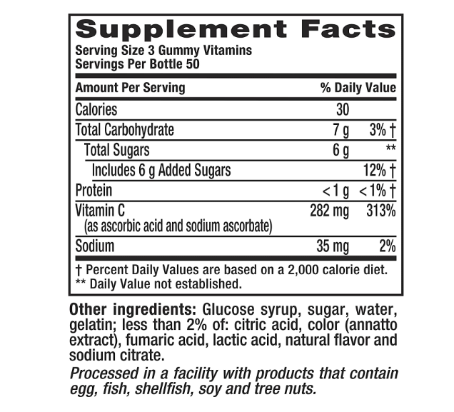 Vitafusion Power Vitamina  C - 150 gomitas