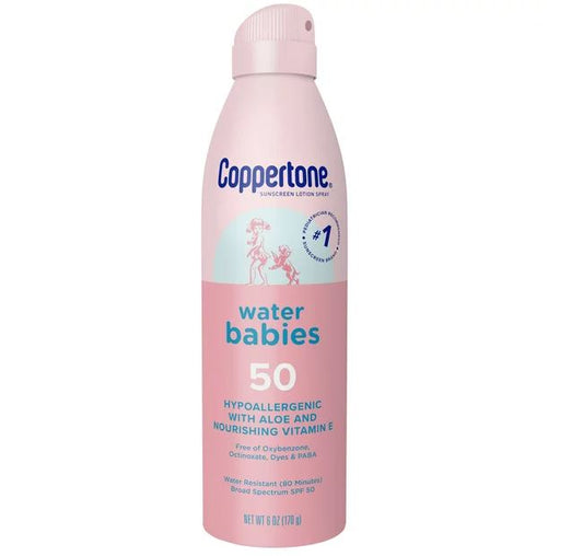 Coppertone WaterBabies Sunscreen Spray, SPF 50 Bebé , 170g